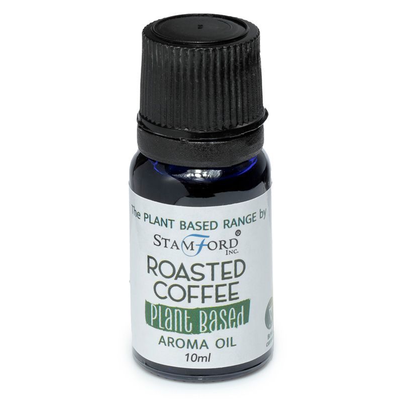 Alt Tag: Roasted Coffee Plant-Based Fragrance Oil – 6 CM bottle, plant-based aroma oil 10ml, roasted coffee scent, Stamford label