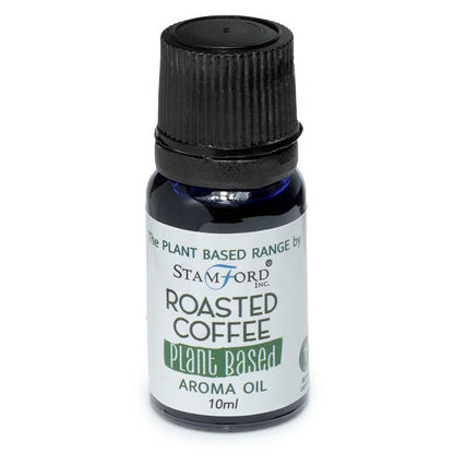 Alt Tag: Roasted Coffee Plant-Based Fragrance Oil – 6 CM bottle, plant-based aroma oil 10ml, roasted coffee scent, Stamford label