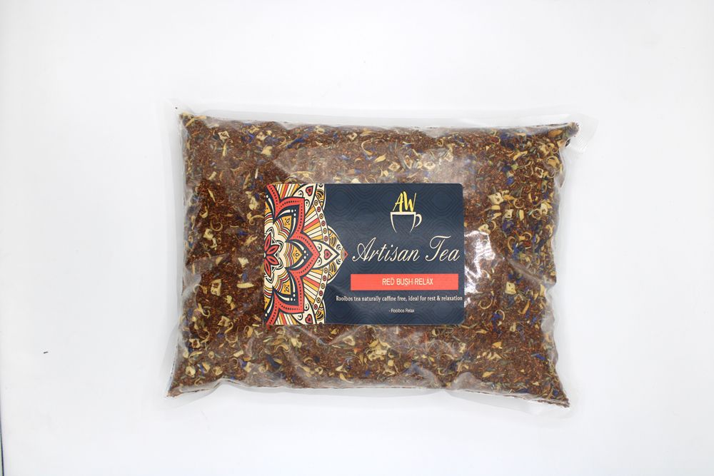 Rooibos Relax Artisan Tea – 1 KG Blend bolsa grande de té rooibos con mezcla artesanal de lavanda, manzana y flor de azahar