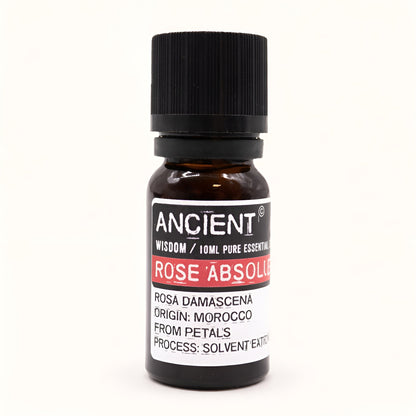 Alt Tag: Rosa Centifolia Essential Oil – 10 ML flaska med eterisk rosolja, 10 ml, ursprung Marocko, etikett Ancient Rose Absolute
