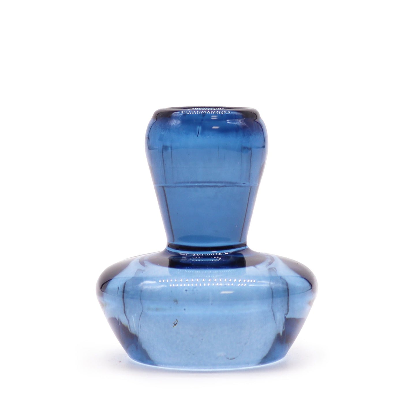 Pressed Glass Candle Holders – 6.2x7 CM Royal Blue pressed glass candle holder in royal blue, 6.2x7 cm