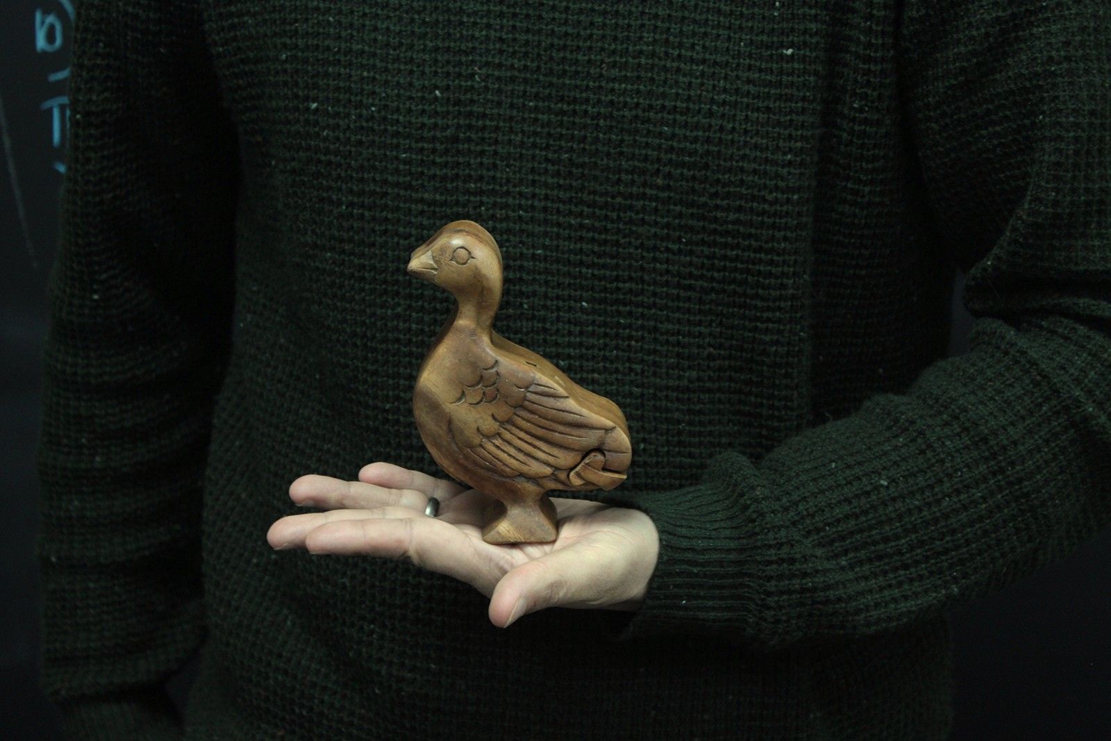 Saman & Sheesham Bali Magic Box – Pretty Duck, caja rompecabezas de madera con diseño de pato y compartimento secreto, 13x9 cm