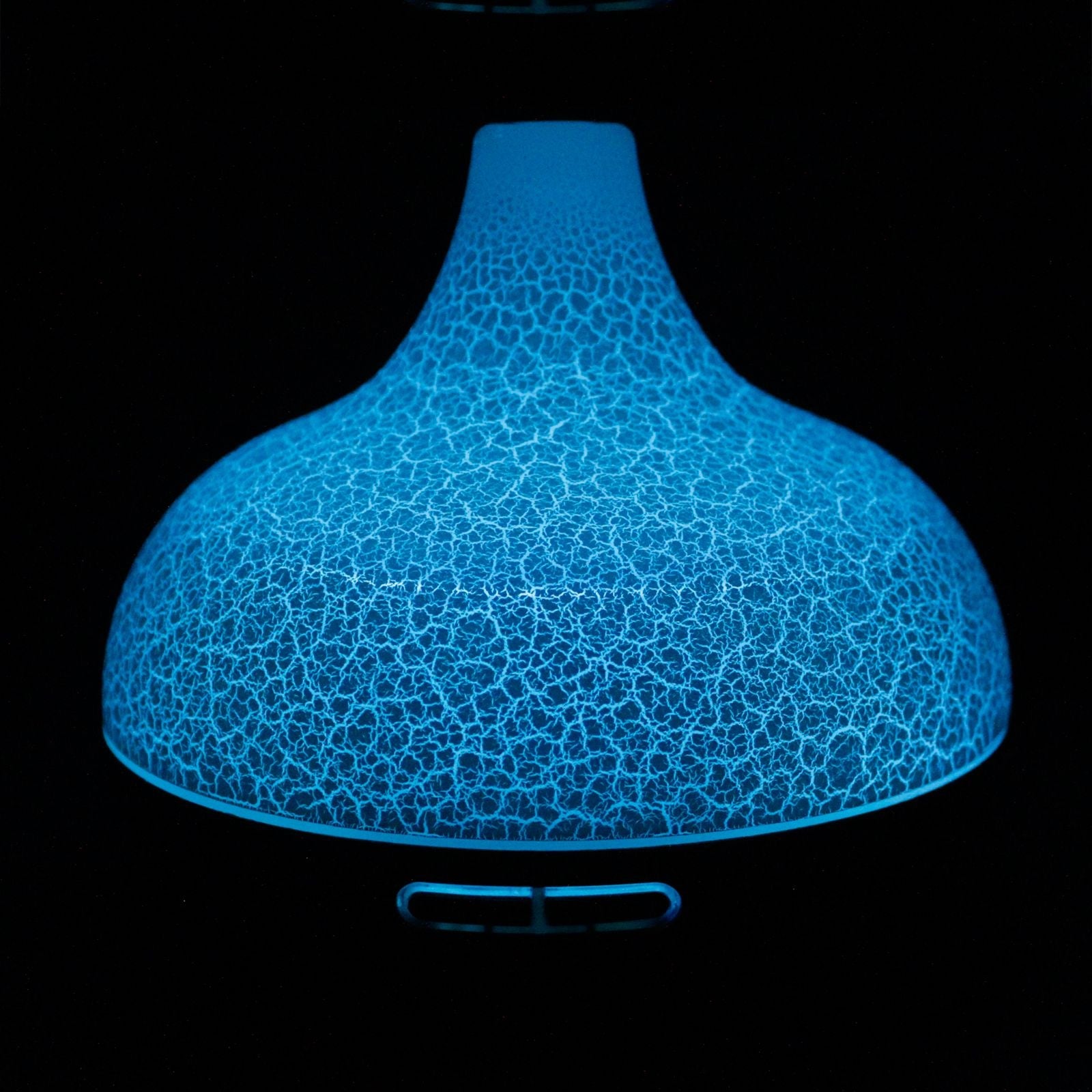 Alt Tag: Santorini Atomiser – Shell Effect – USB – Colour Change – Timer difusor ultrasónico con luz azul y acabado efecto concha