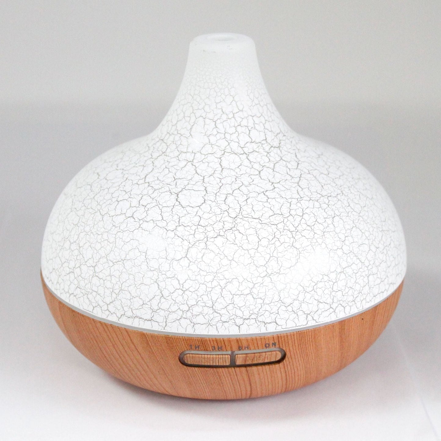 Santorini Atomiser – Shell Effect – USB – Colour Change – Timer difusor ultrasónico con efecto concha blanco y base madera