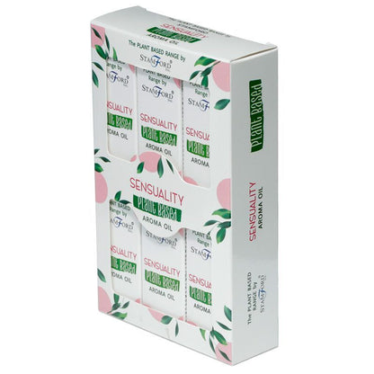 Sensuality Pflanzliches Duftöl – 24 ML pflanzliches Aromaöl 24 ml Verpackung in Box mit floralem Design