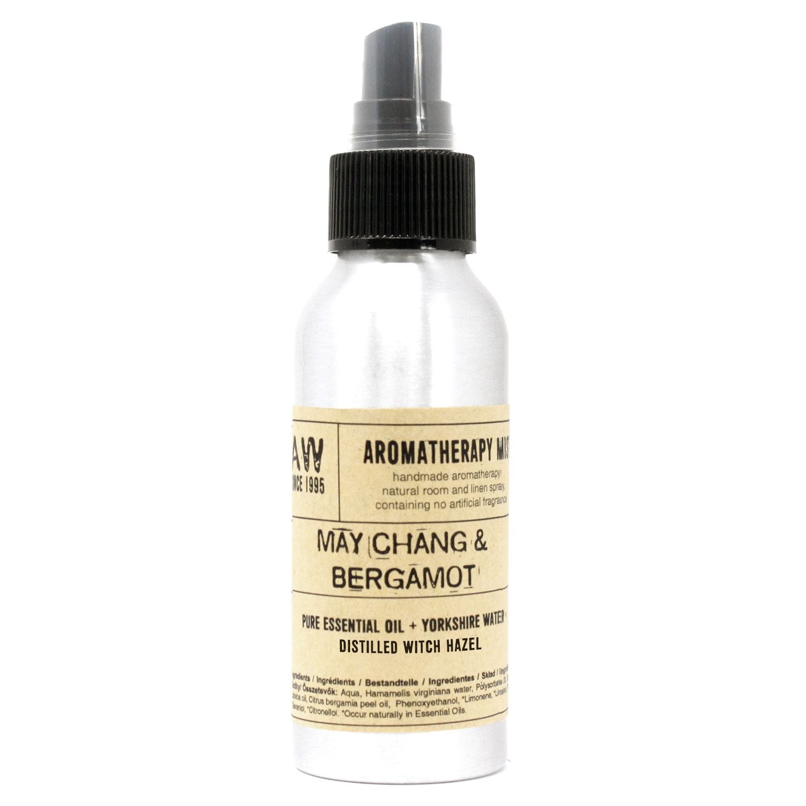 Serene Bliss Essential Oil Mist – 100ML bottle with May Chang & Bergamot essential oils, 100ml spray mist