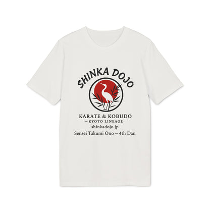 Föreningar Företag Välj Er Logga. T Shirts I Sponsra Saga Village. Premium Unisex T-Shirt vit T-shirt med SHINKA DOJO Karate & Kobudo-logga