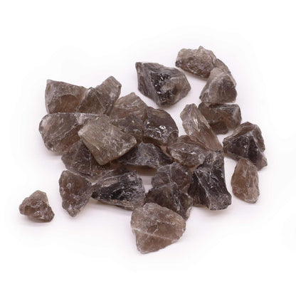 Smoky Quartz Raw Crystals – 500G Gemstone Collection, natural rough smoky quartz crystal stones on white background