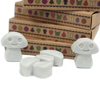 Soy Blend Wax Melts Gift Set – Dark Patchouli con melts blancos y cajas kraft decoradas, set de regalo aromático para hogar