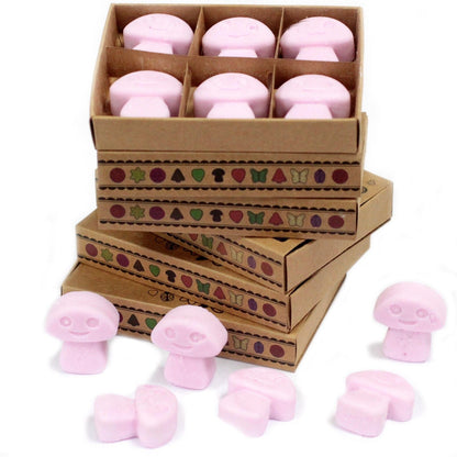 Soy & Palm Wax Luxury Melts Gift Set – Ylang Ylang, set de melts de cera rosa en caja regalo con compartimentos y figuras decorativas