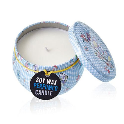 Soy Wax Art Tin Candle – Friendly Messages decorative art tin soy wax candle with lid, clean even burn, 6.5x6.5x5 cm