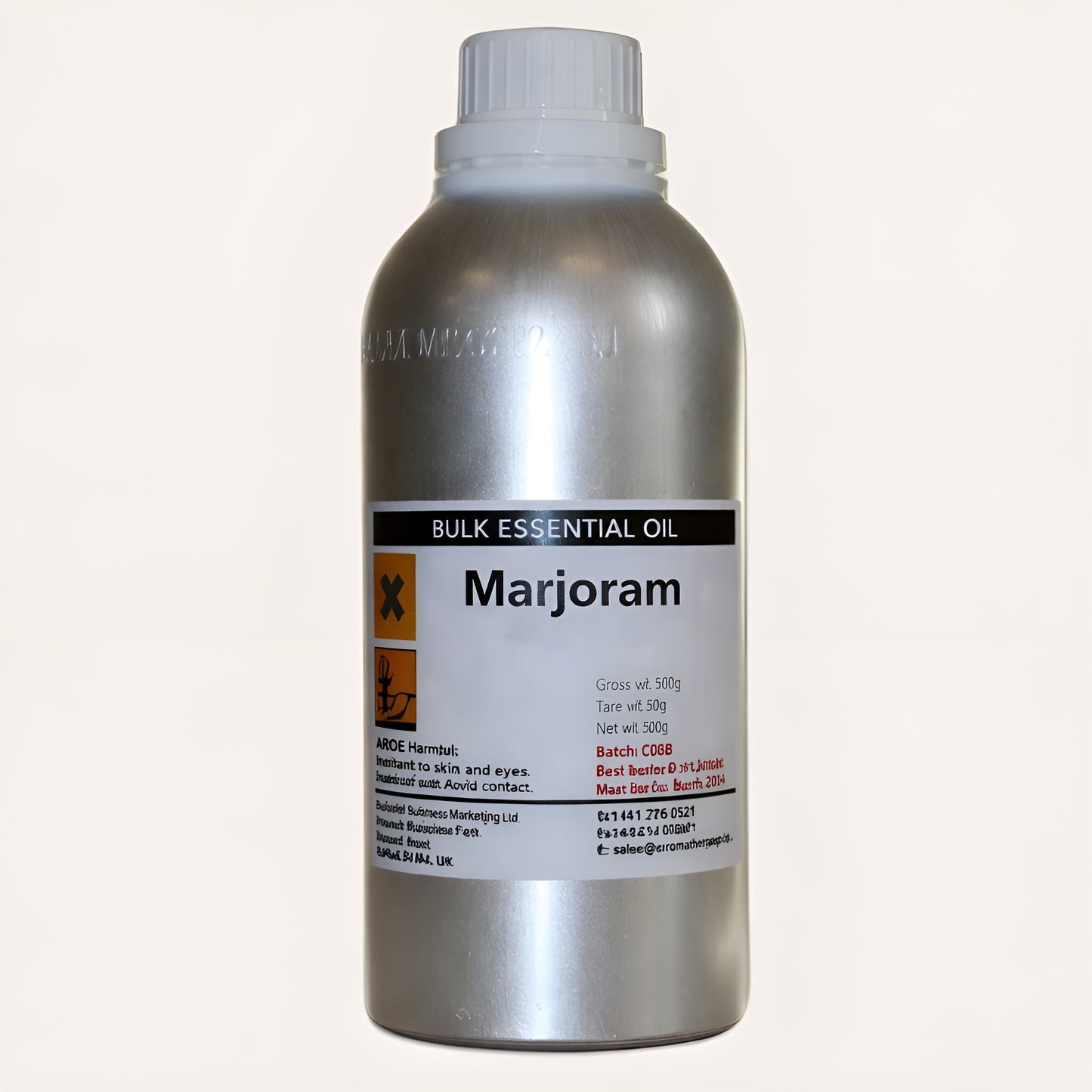 Spanish Wild Marjoram Essential Oil – 0.5KG bulk marjoram essential oil bottle, steam-distilled Thymus mastichina, 500g