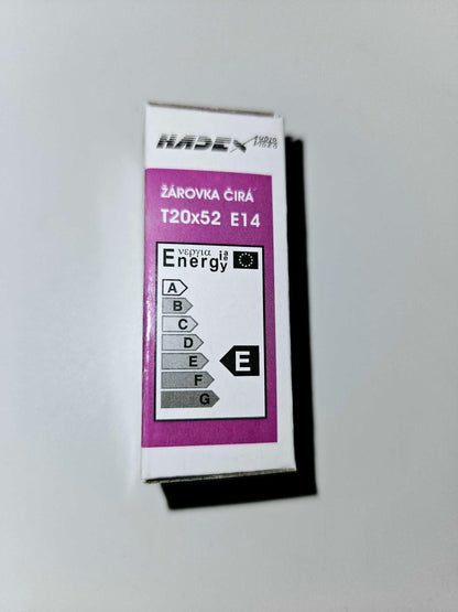 Ersatzbirne für Himalaya-Salzlampen T20x52 E14 – Glühbirnenbox mit Energieetikett