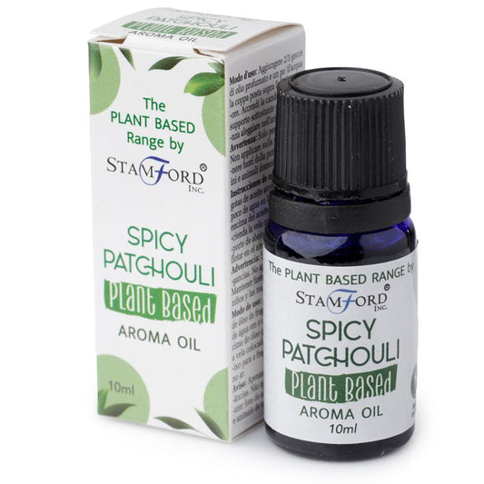 Alt Tag: Spicy Patchouli Fragrance Oil – 45 ML plant-based spicy woody aroma oil bottle with box packaging
