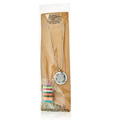 Alt Tag: Stainless Steel Aromadiffuser Diffuser Necklace – Dragonfly 25MM stainless steel diffuser locket necklace with chain and refill pads