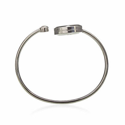 Alt Tag: Stainless Steel Aromatherapy Bracelet – Dragonfly 20MM stainless steel bangle bracelet with 20mm locket, front view