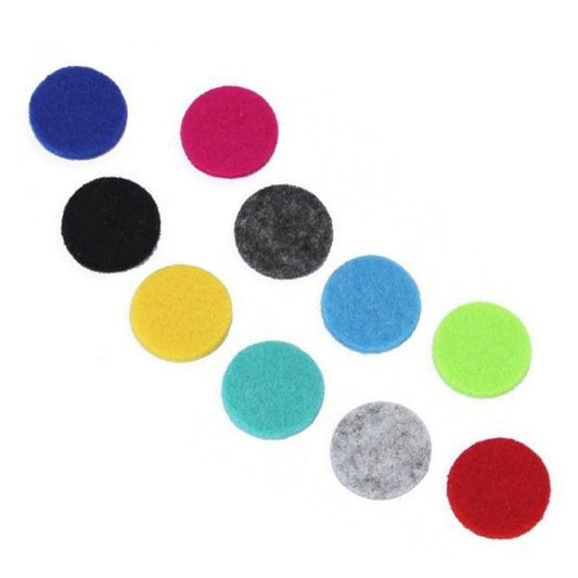 Alt Tag: Stainless Steel Aromatherapy Jewellery Pads – 20MM colorful round refill pads for diffuser necklace or bracelet, assorted colors