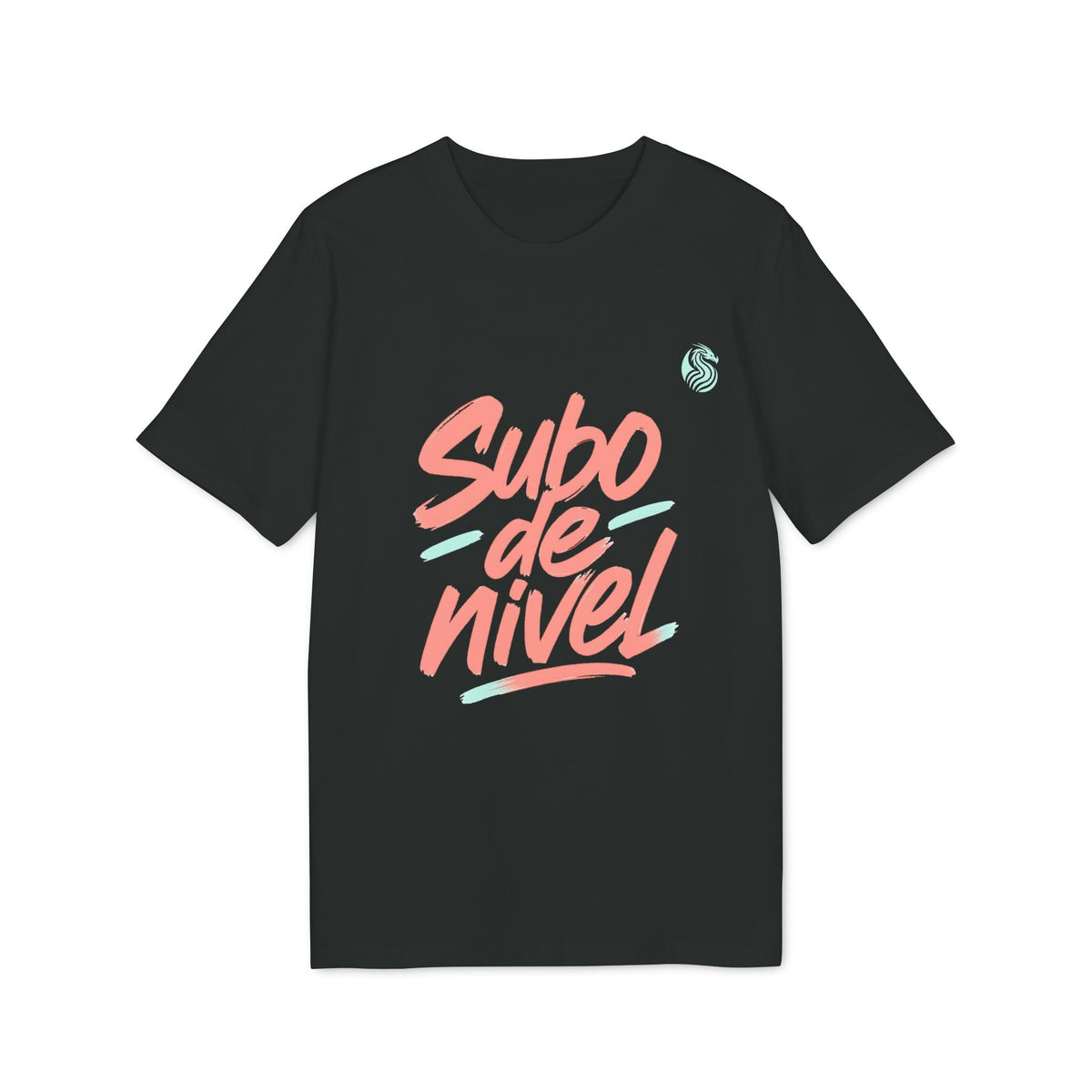 Alt Tag: Camiseta Premium Unisex Teenager Drix Subo Nivel en negro con estampado gráfico 