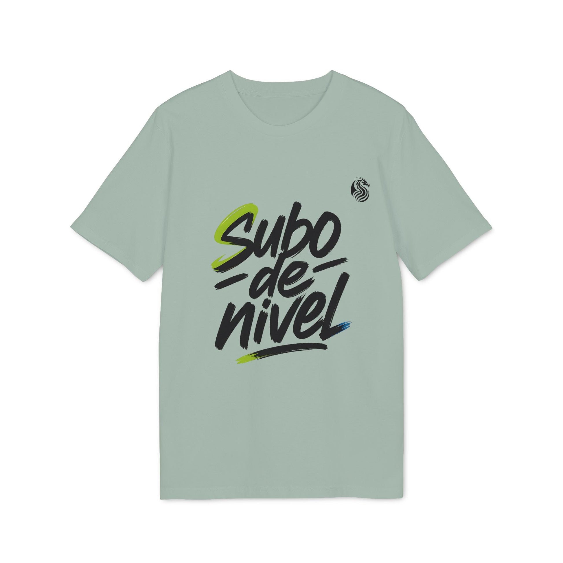 Subo Nivel Teenager Drix Camiseta Premium Unisex camiseta unisex premium color verde menta con diseño tipográfico “Subo de nivel”