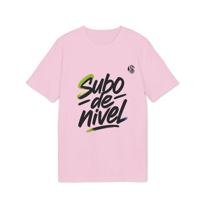 Subo Nivel Teenager Drix Premium Unisex T-Shirt camiseta unisex rosa con estampado Subo de nivel en el frente