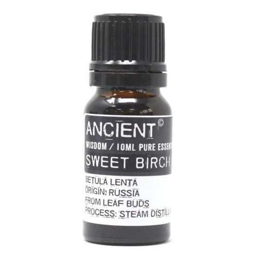 Ätherisches Süßbirkenöl – 10-ml-Flasche, Ancient Wisdom Etikett, Betula lenta, 10 ml reines ätherisches Öl, dampfdestilliert
