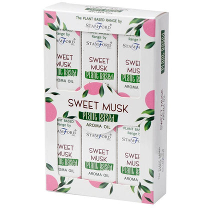 Alt Tag: Sweet Musk Aroma Oil – 44ML Plant-Based Essence boxed set, plant-based aroma oil bottles for diffuser and home fragrance