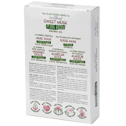 Alt Tag: Sweet Musk Aroma Oil – 44ML Plant-Based Essence product box packaging for diffuser and home fragrance use
