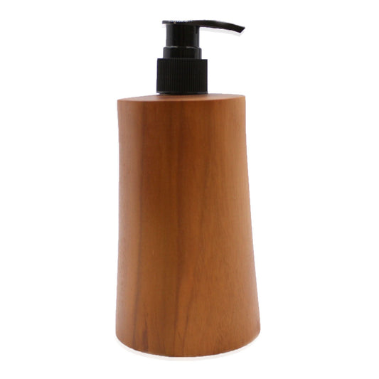 Teakwood Soap Dispenser – Taper Design premium teak wood soap dispenser with black pump, taper shape for bathroom or kitchen countertop
