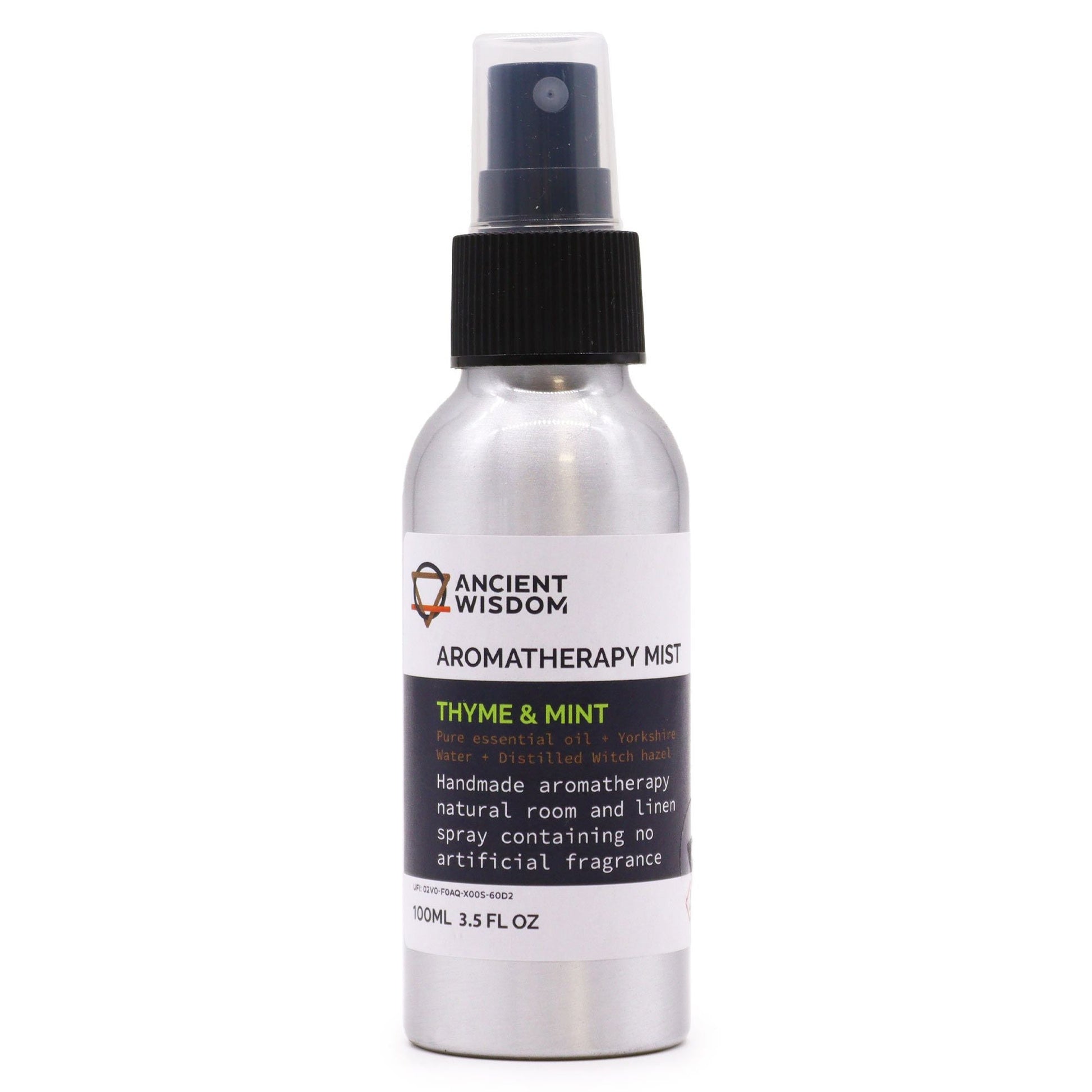 Thyme & Mint Essential Oil Mist – 100ML botella de spray aromatherapy mist Ancient Wisdom 100 ml