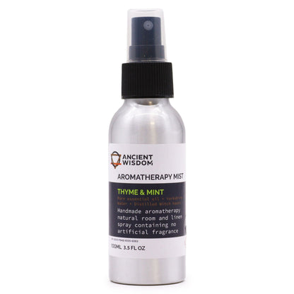 Thyme & Mint Essential Oil Mist – 100ML botella de spray aromatherapy mist Ancient Wisdom 100 ml