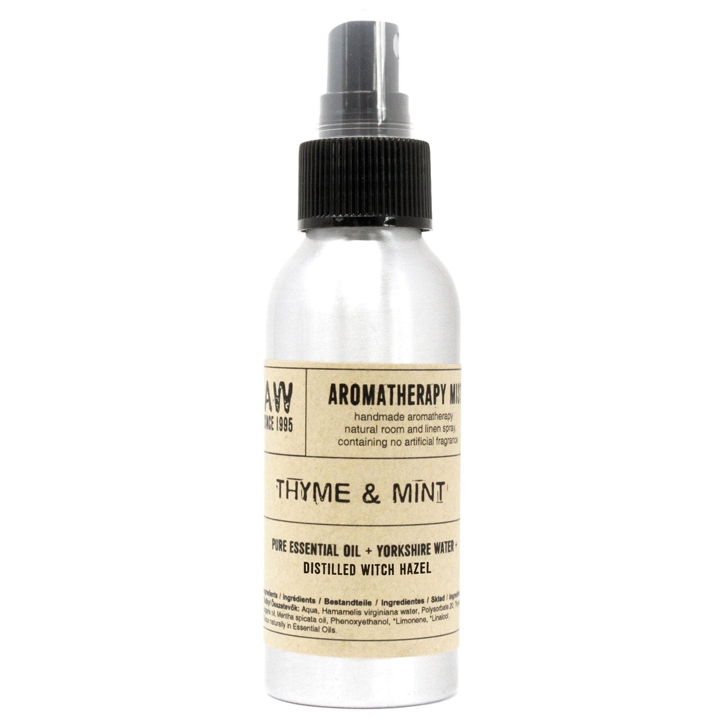 Thyme & Mint Essential Oil Mist – 100ML spray bottle, aromatherapy mist with thyme & mint essential oils, 100ml