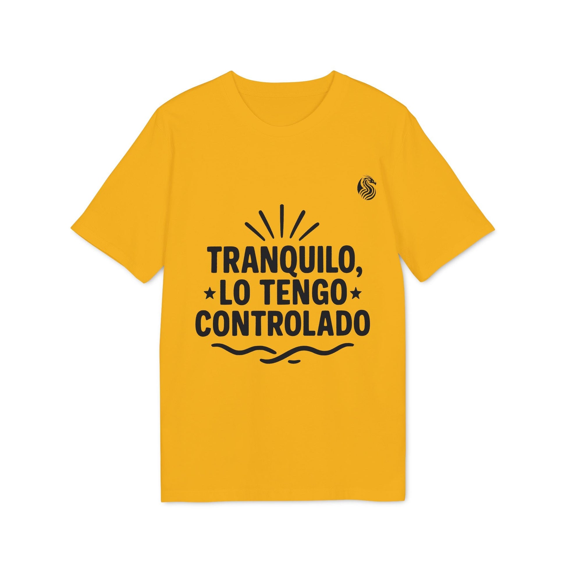 Tranquilo Lo Tengo Controlado Teenager Drix 100% Organic Cotton T-Shirt amarilla con gráfico “TRANQUILO, LO TENGO CONTROLADO”