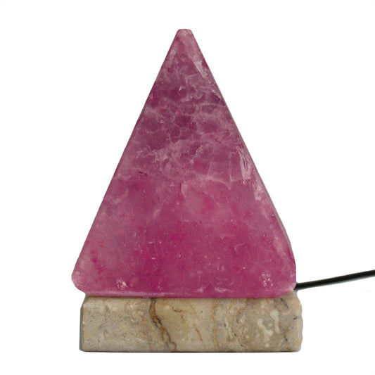 USB Pyramid Himalayan Salt Lamp – 9 CM (Multicolored Light), lámpara de sal del Himalaya en forma piramidal con cable USB