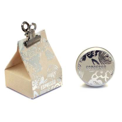 Vegan Espresso Martini Lip Balm – 12G in silver tin with espresso-themed label and gift box packaging