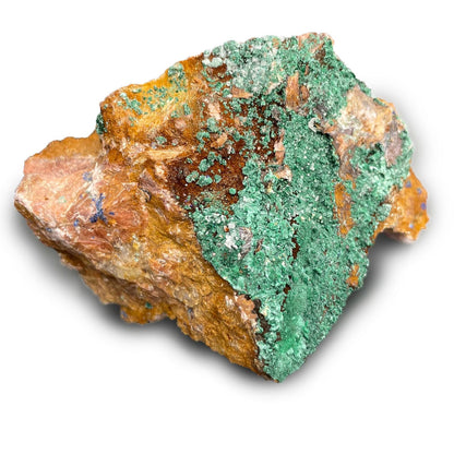 Vivid Azurite Malachite Specimens – 20 Piece Set blue-green azurite malachite mineral specimen rock on white background