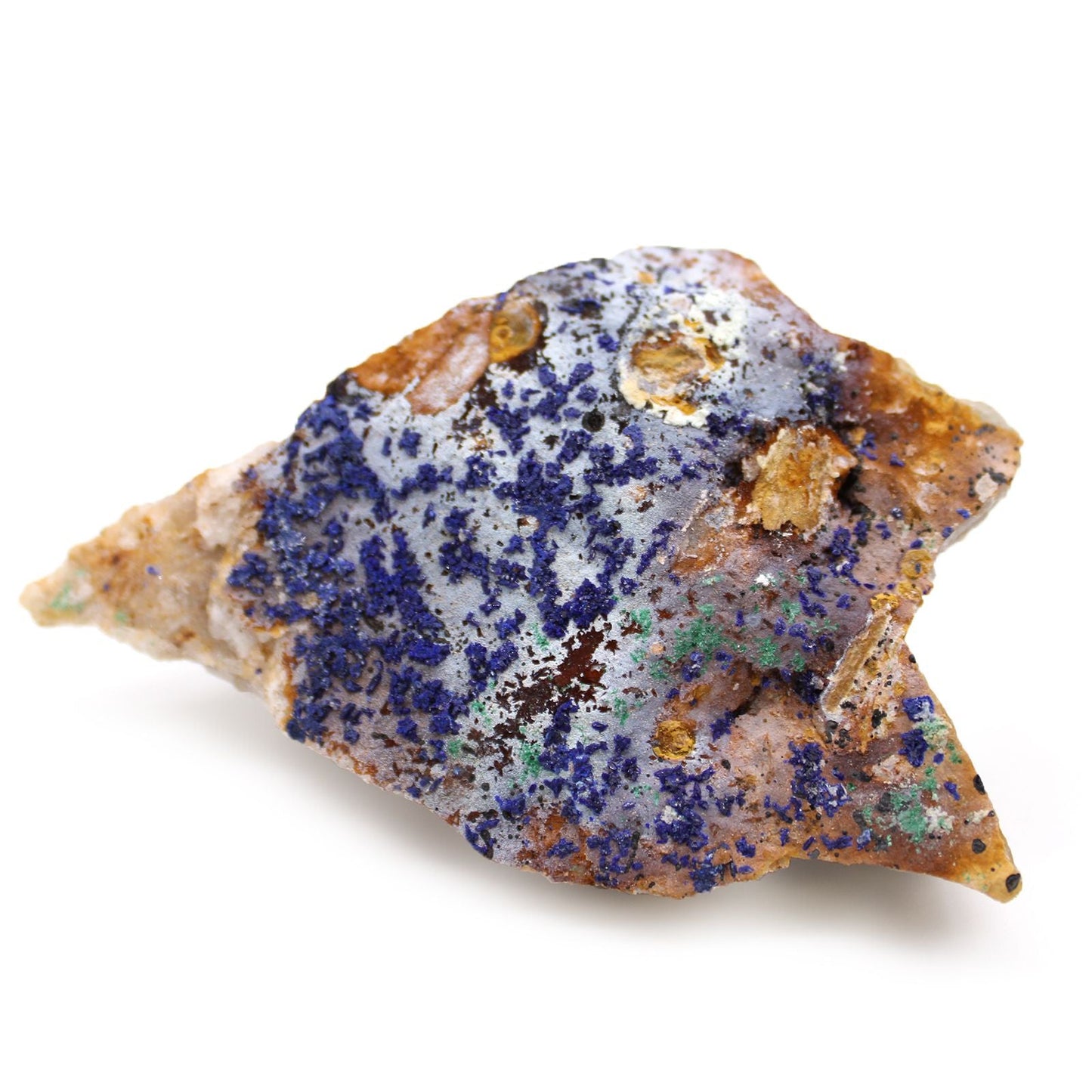 Vivid Azurite Malachite Specimens – 20 Piece Set mineral specimen with blue azurite crystals and green malachite on rock