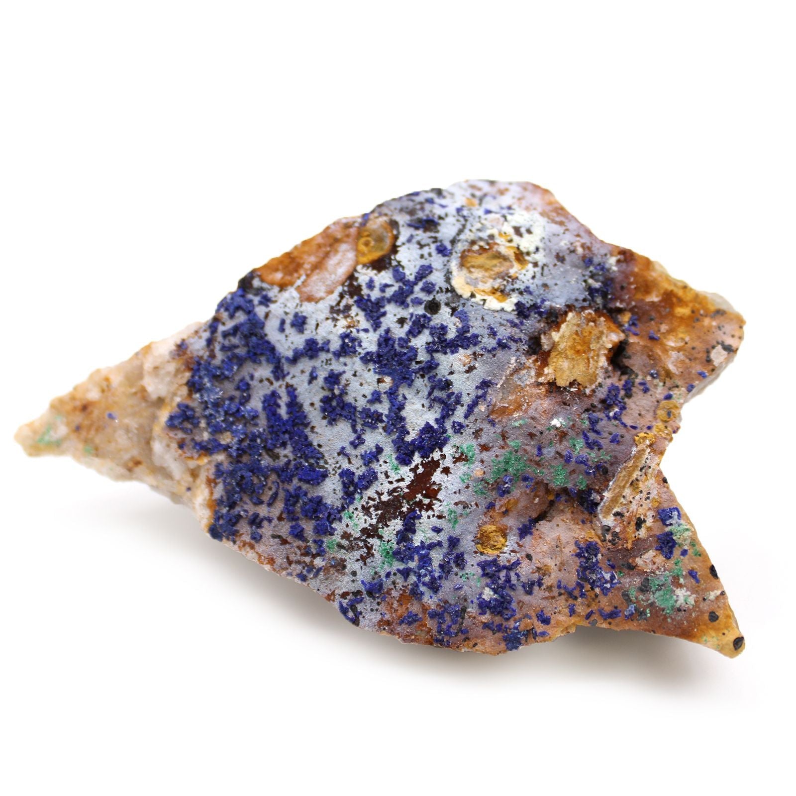Vivid Azurite Malachite Specimens – 20 Piece Set mineral specimen with blue azurite crystals and green malachite on rock