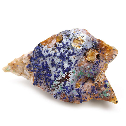 Vivid Azurite Malachite Specimens – 20 Piece Set mineral specimen with blue azurite crystals and green malachite on rock