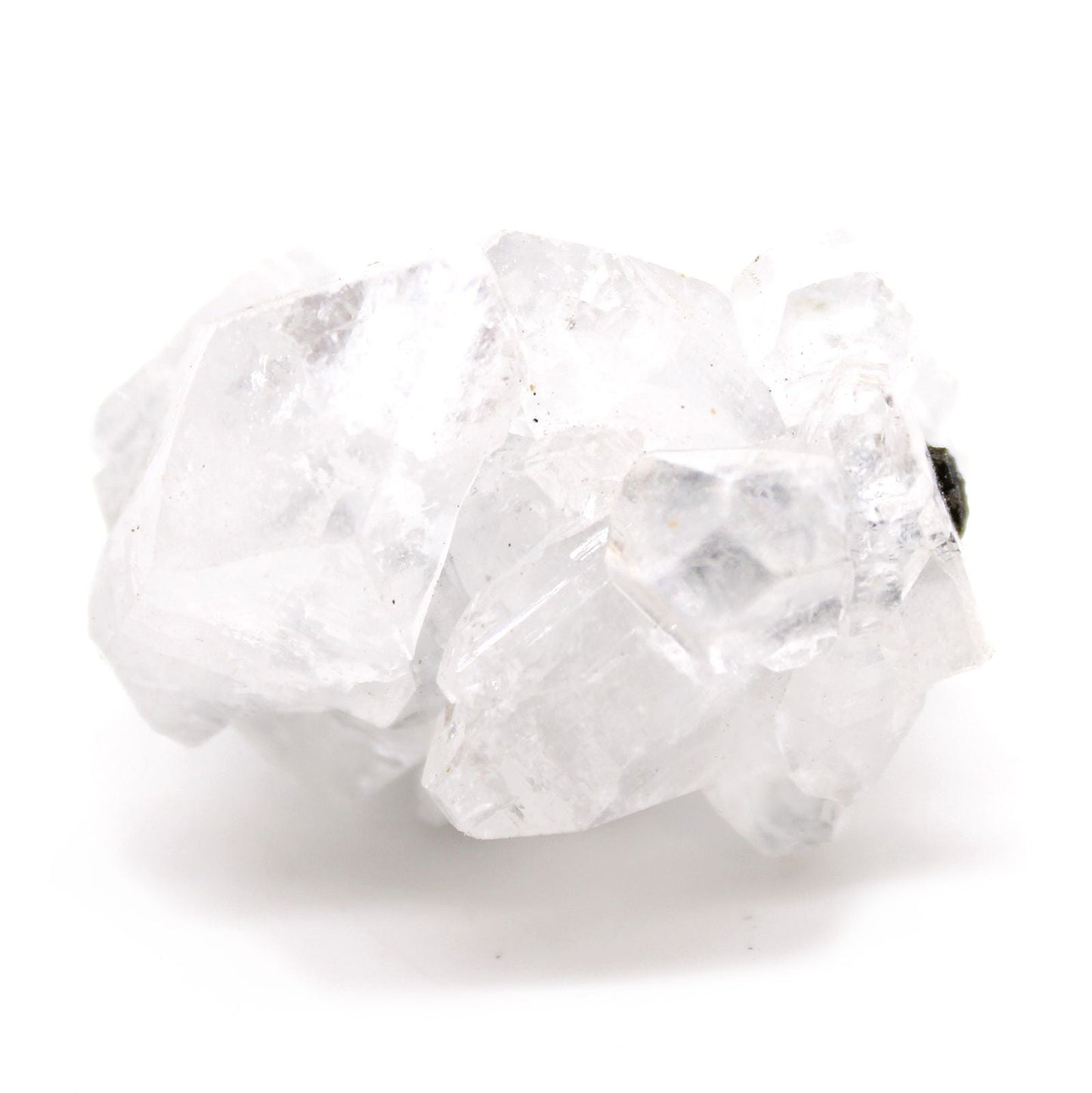 White Apophyllite Clusters – 20–30 MM natural white crystal cluster, raw mineral specimen on white background