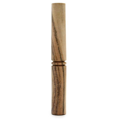 Alt Tag: Träklubba för klangskål – 19 CM, handgjord träklubba för tibetansk klangskål, naturlig finish och cylindrisk design