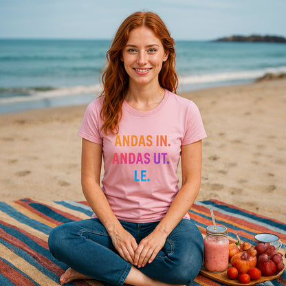 Andas In Andas Ut Le Ekologisk T-shirt med Budskap