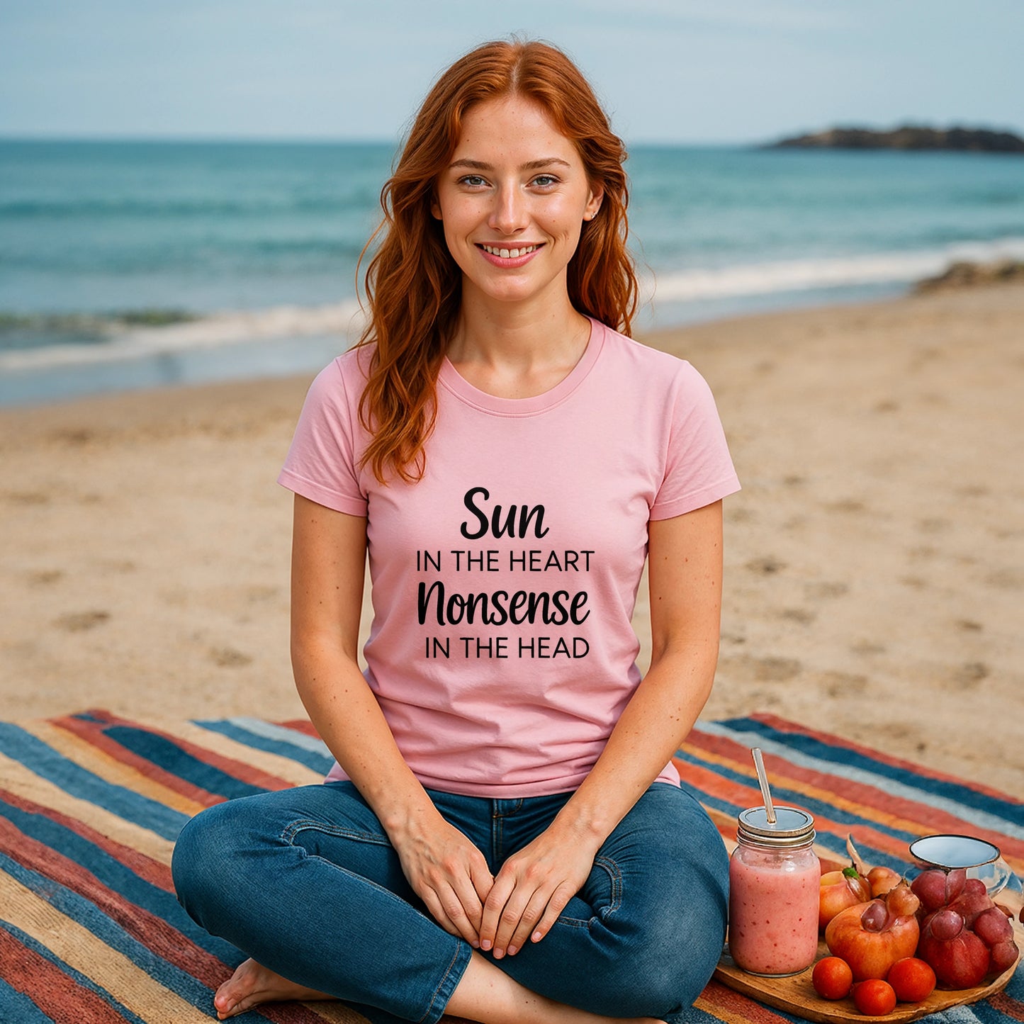Organic Tee Sun in the Heart Nonsense in the Head