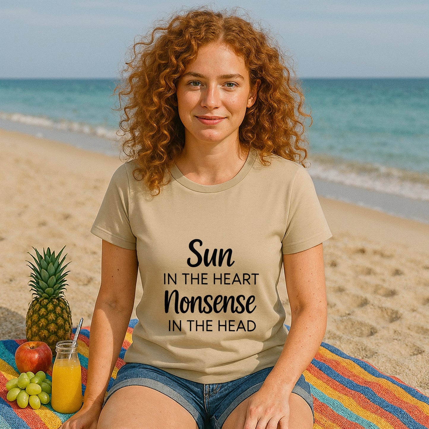 Organic Tee Sun in the Heart Nonsense in the Head